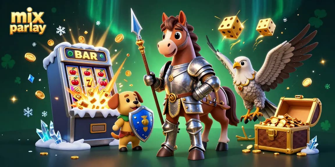 Experience the thrill of mix parlay betting with dynamic 3D casino elements and characters.