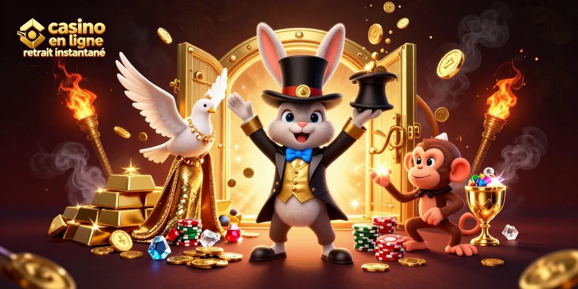 Profitez d'une expérience immersive avec le casino en ligne retrait instantané, des pièces d'or et des éléments de jeu.