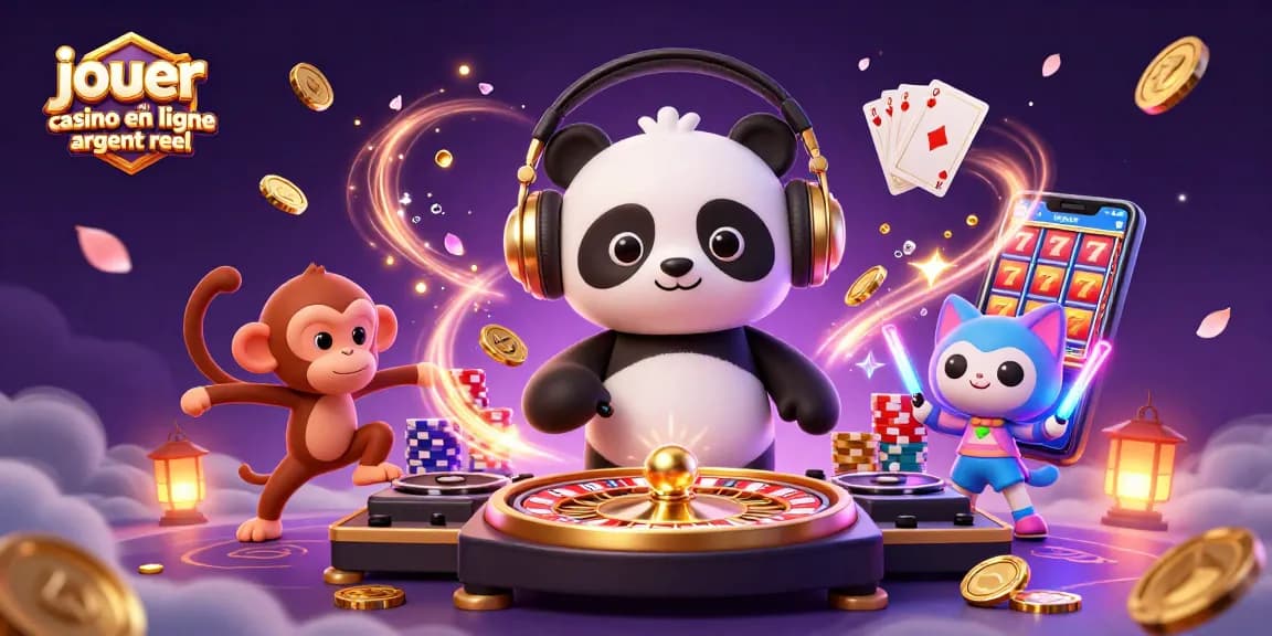 Jouer au casino en ligne argent réel avec une scène dynamique d'animation 3D amusante.