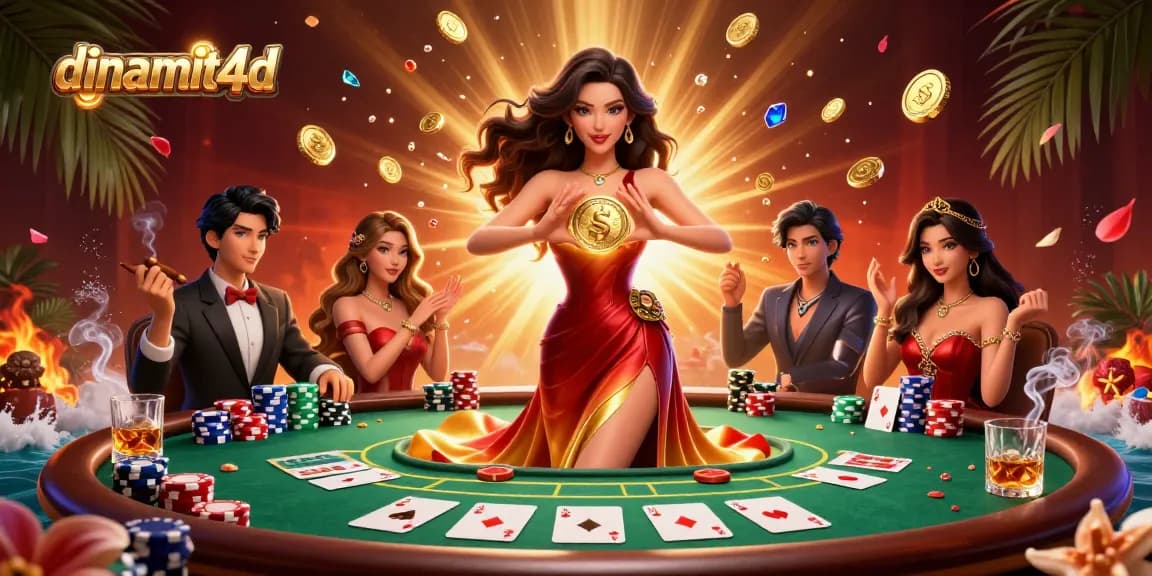 Spin and win with dinamit4d in an exciting poker atmosphere featuring exotic visuals.