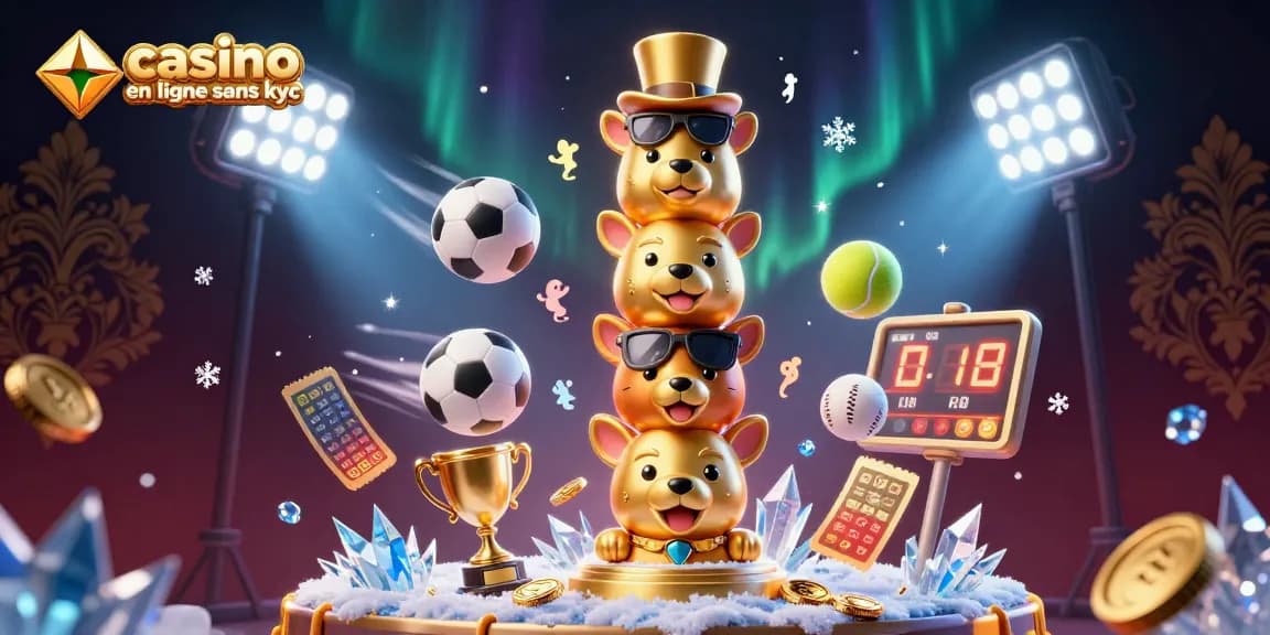 Gagnez en jouant sur un casino en ligne sans kyc avec des éléments de jeu animés autour d'un totem.