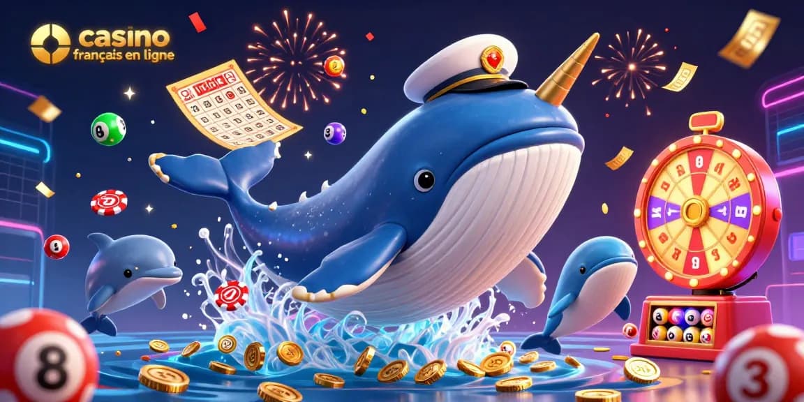 Gagnez au casino français en ligne avec des jeux d'argent en 3D joyeusement illustrés.