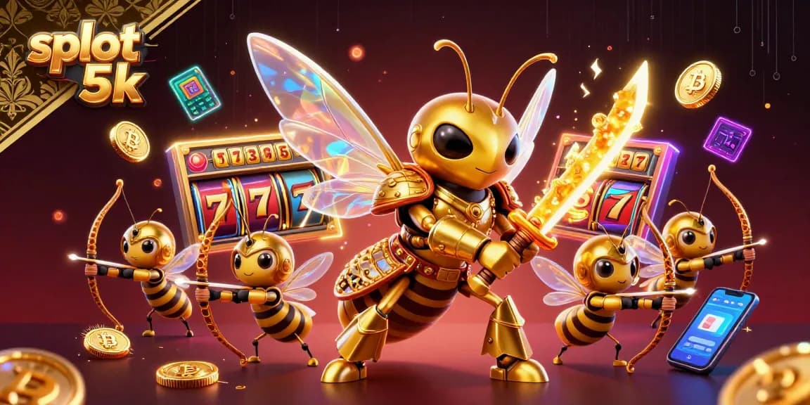 Play slot 5k for exciting wins with 3D characters in a vibrant casino scene.