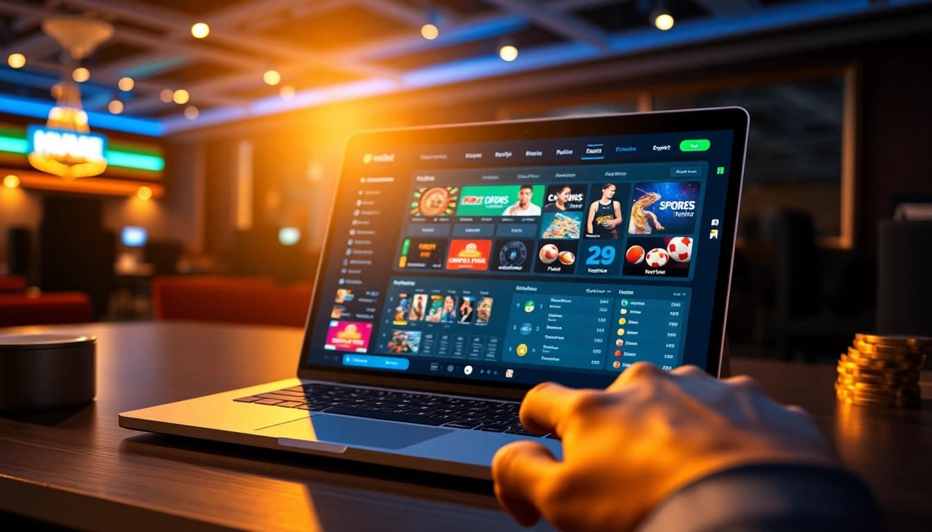 Engaging online gambling platform interface on http://hm88.blue/ with vibrant colors and interactive elements.