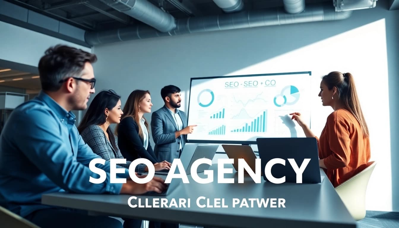 Engaging scene of an SEO Agency Clearwater team collaborating on digital strategies.