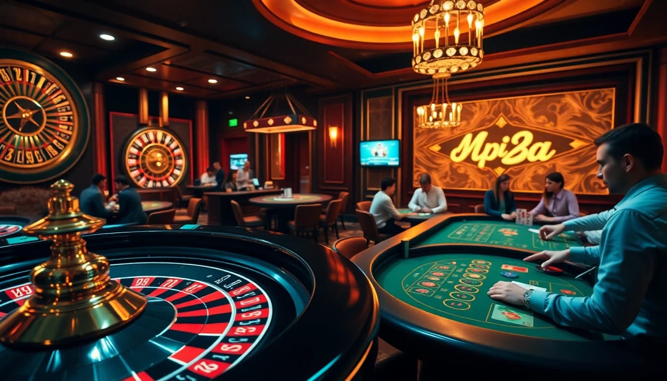 KPI4D players winning bets at a luxurious casino table with vibrant gameplay elements.