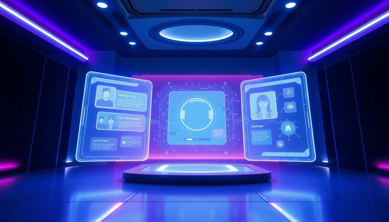 Experience the best nsfw ai with an immersive, futuristic chat interface showcasing personalized interactions.