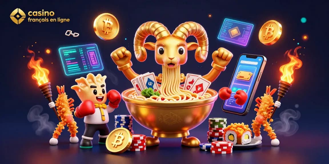 Jouez dans le casino français en ligne avec des personnages animés et des éléments colorés.