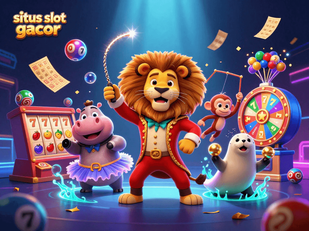 Experience thrilling wins with situs slot gacor in a vibrant 3D carnival scene