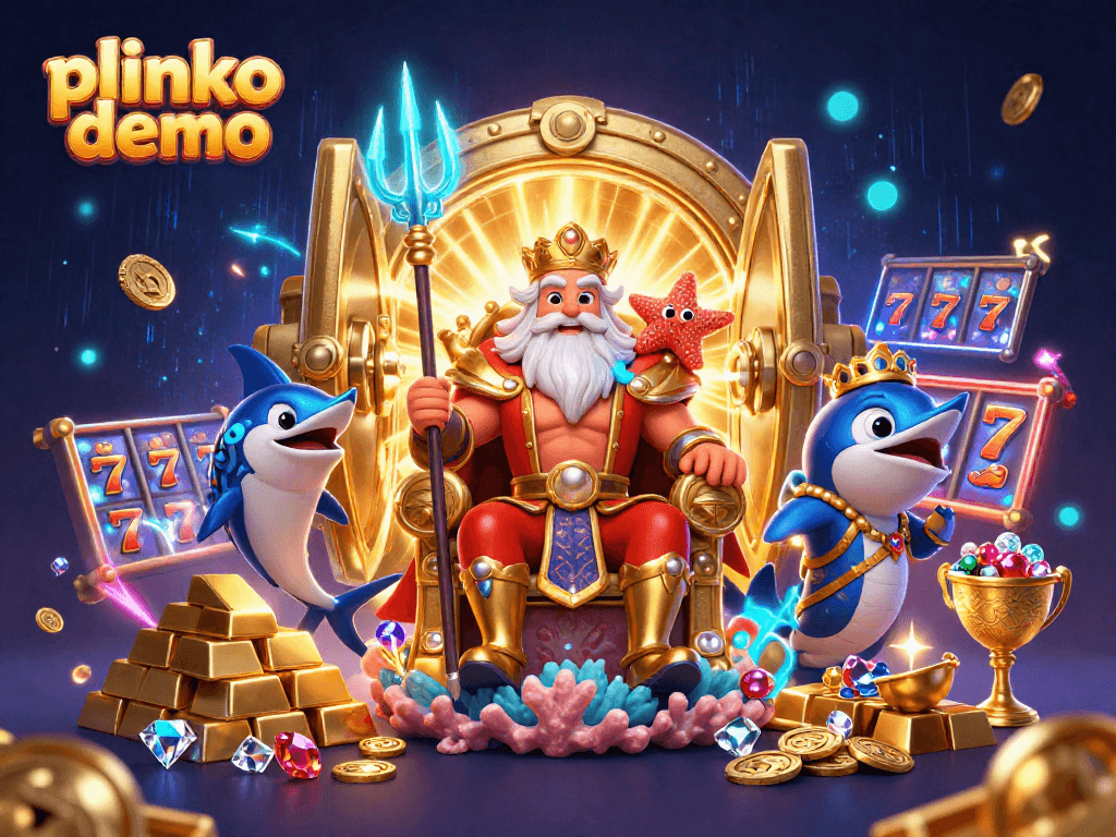 Spin the plinko demo for dazzling casino excitement and treasures in this vibrant 3D illustration.