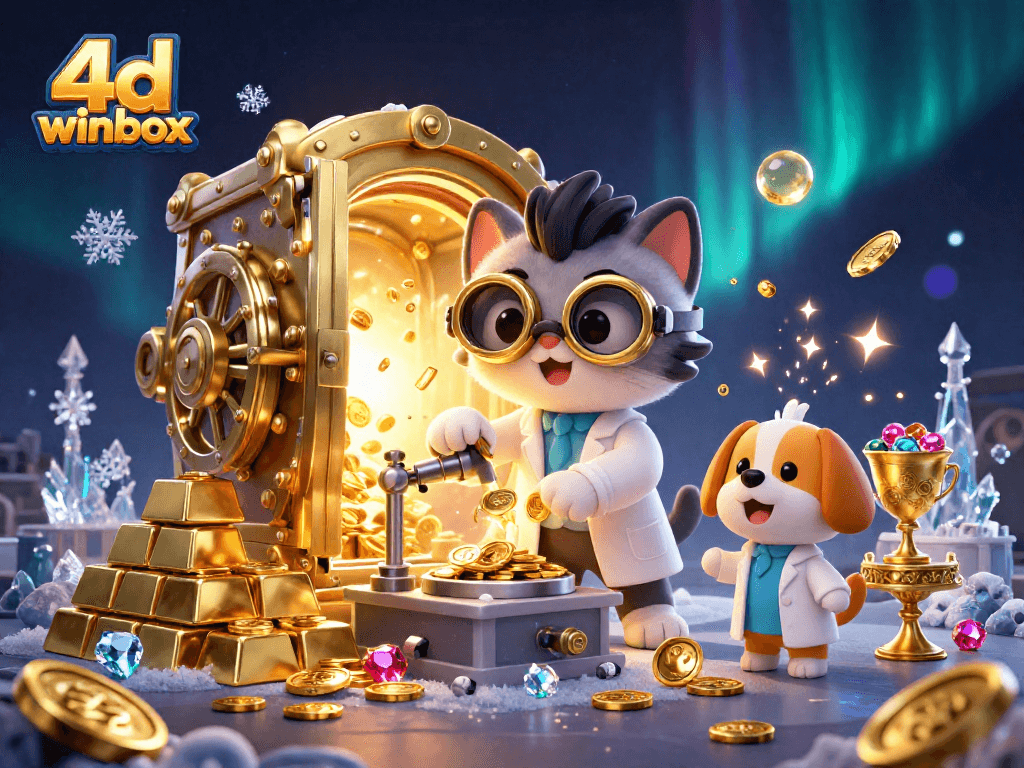 Experience the thrill of 4d winbox lottery with our engaging digital illustration showcasing exciting elements.
