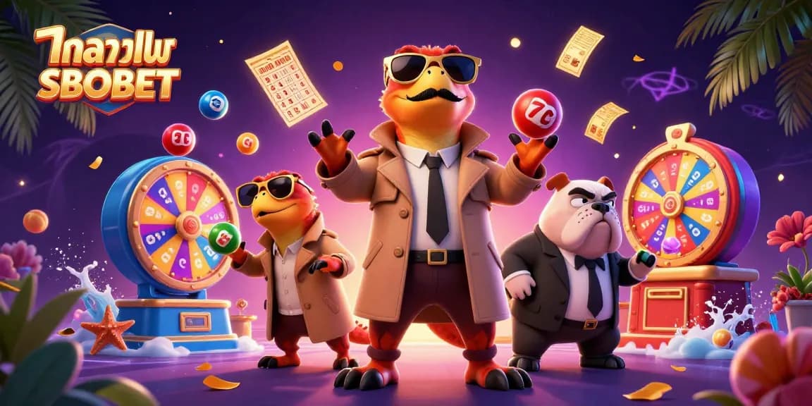 Experience thrilling แทงบอล SBOBET action with cartoon raptors trying to sneak into a lavish casino lounge.