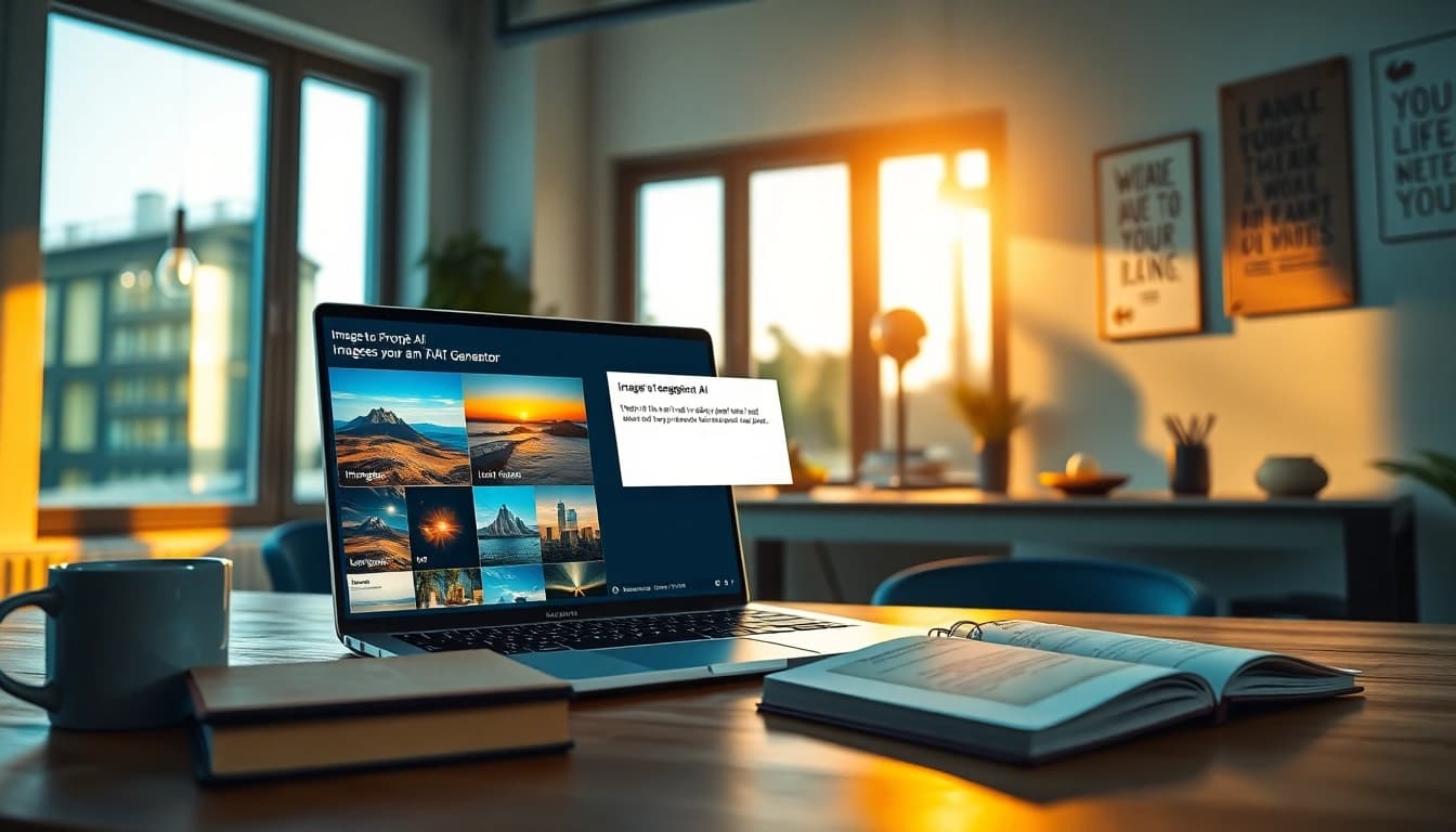 Generate AI prompts with the image to prompt ai tool in a modern workspace.