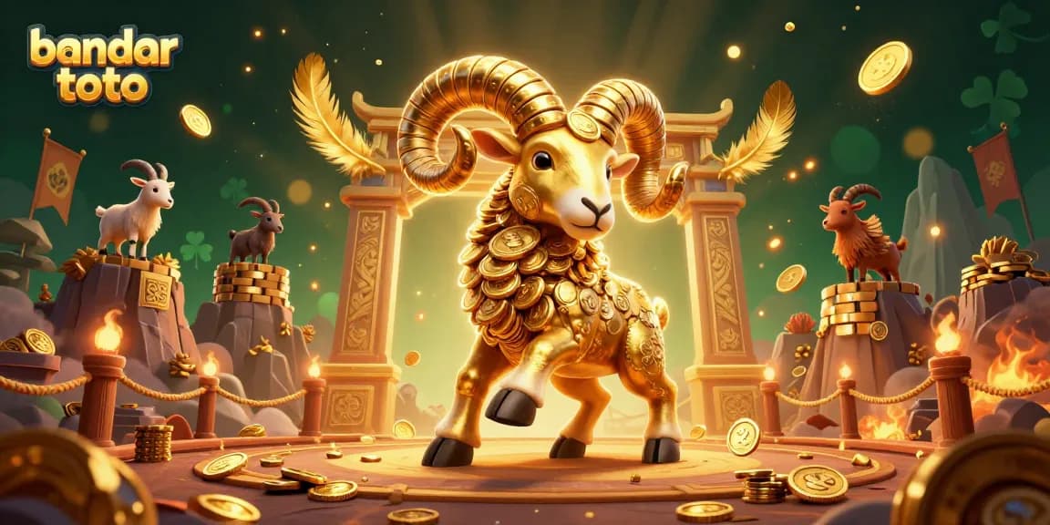 Experience thrilling action at bandar toto with this vibrant 3D scene featuring exciting gameplay items.