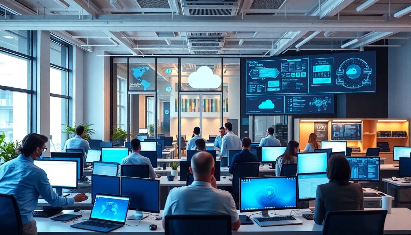 IT Infrastructure Management Tampa office showcasing collaboration and technology