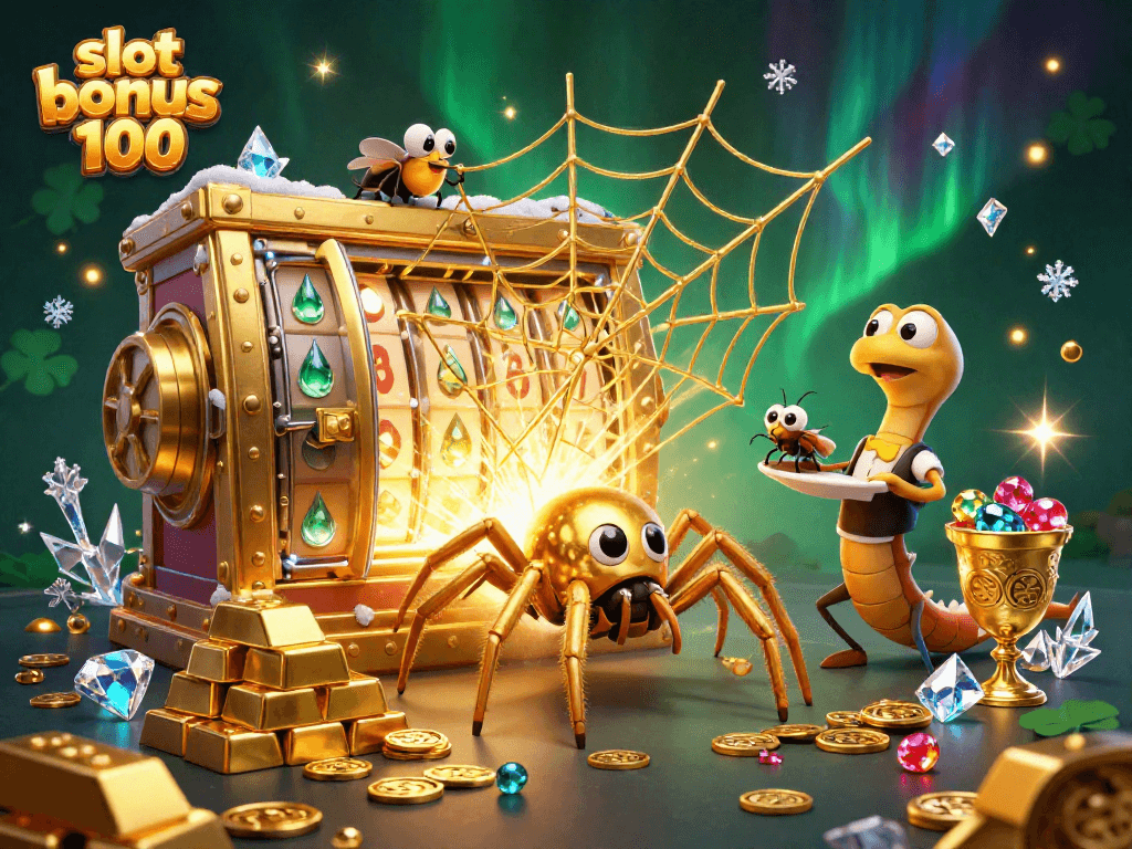 Engage in exhilarating spins with the slot bonus 100 offer, featuring vibrant golden visuals and exciting gameplay elements.