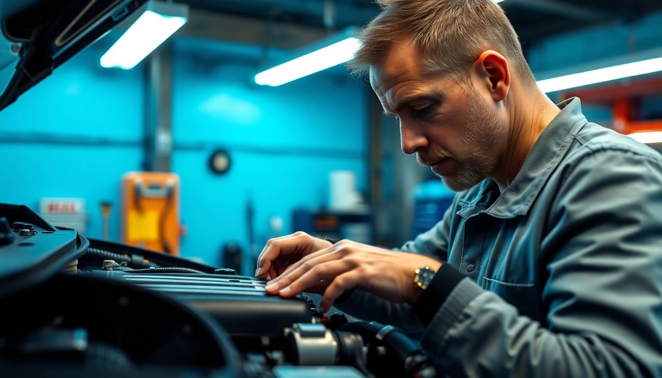 Understand mechanical breakdown coverage alternative while a mechanic inspects an engine.