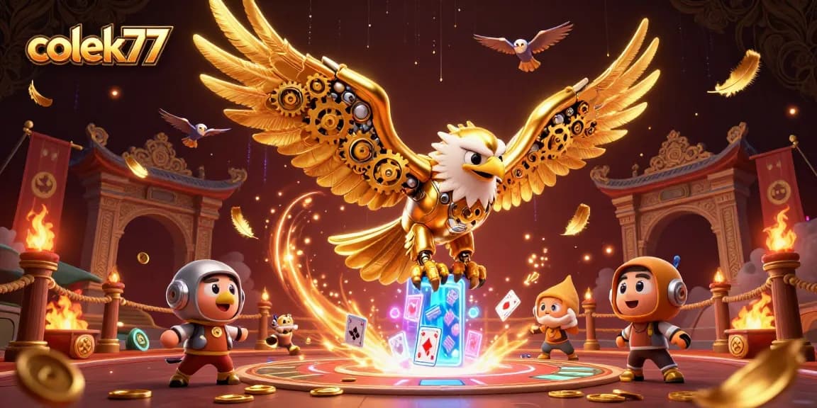 Engage in thrilling gameplay at colek77 with our stunning illustrated 3D casino scene.