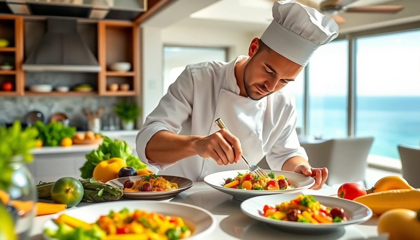 Experience an exquisite Sint Maarten private chef service showcasing vibrant culinary creations.