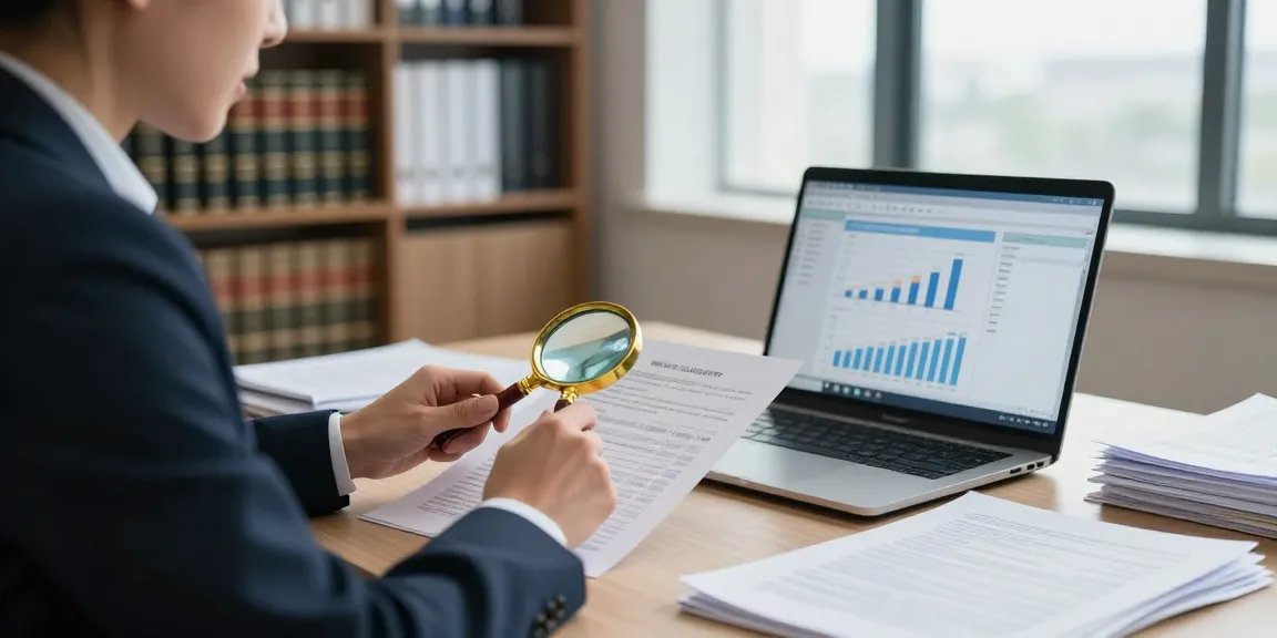 Analisis dokumen keuangan oleh auditor forensik aafikotabandung.org di kantor modern