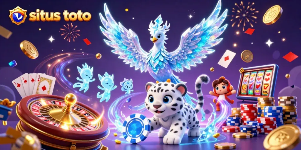 Engage with situs toto and experience vibrant casino excitement with an enchanting ice phoenix.