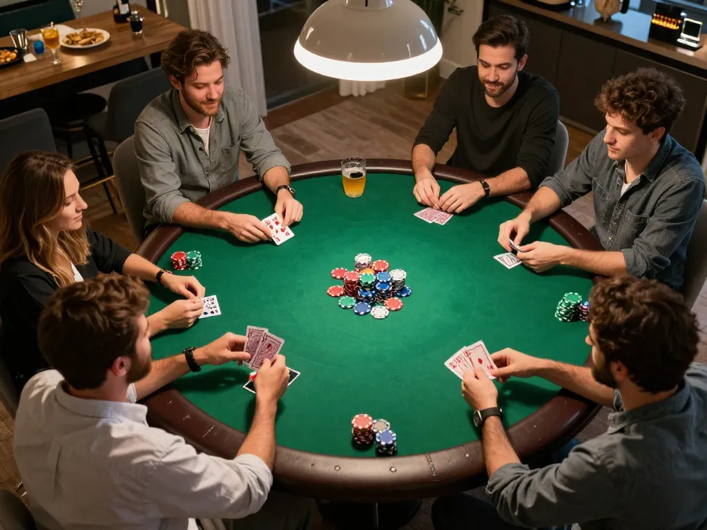 tg88 vip poker night with friends, vibrant atmosphere and strategic gameplay