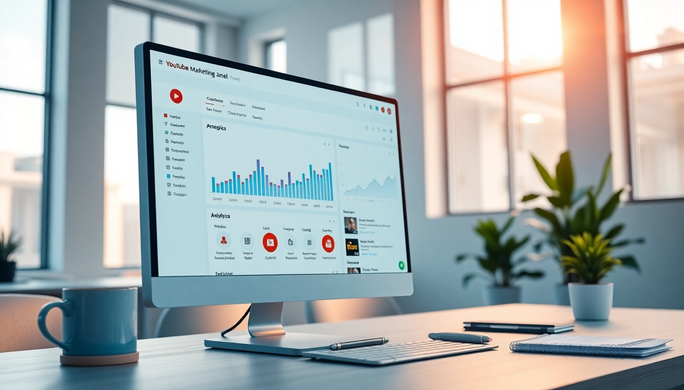 Optimize your strategy with a focused youtube smm panel displayed in a modern office setup.