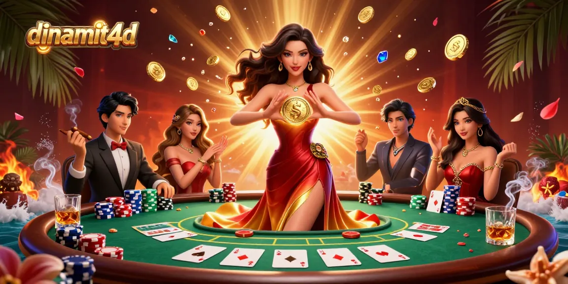 Spin and win with dinamit4d in an exciting poker atmosphere featuring exotic visuals.