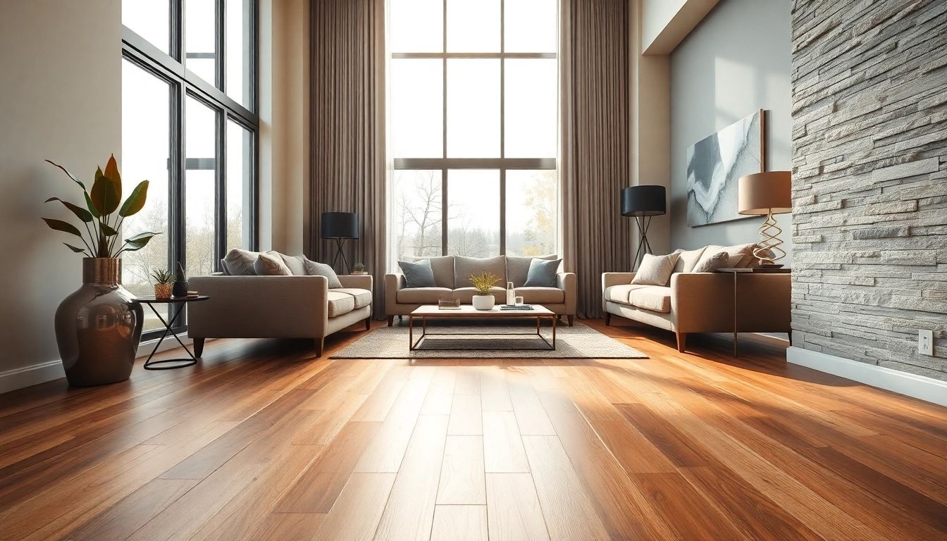 LVT flooring showcasing modern design and sophisticated texture in a cozy living room.