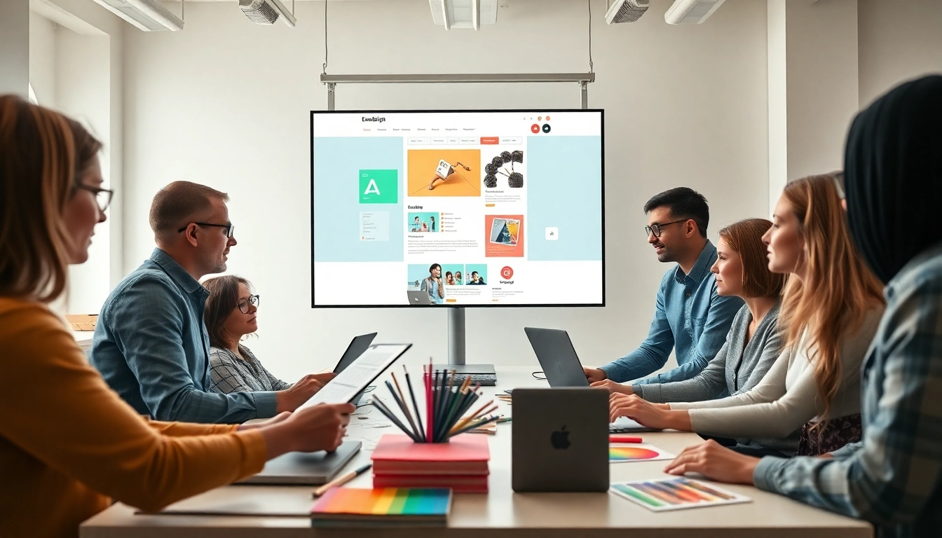 Webflow Agentur team brainstorming new web design ideas for clients.
