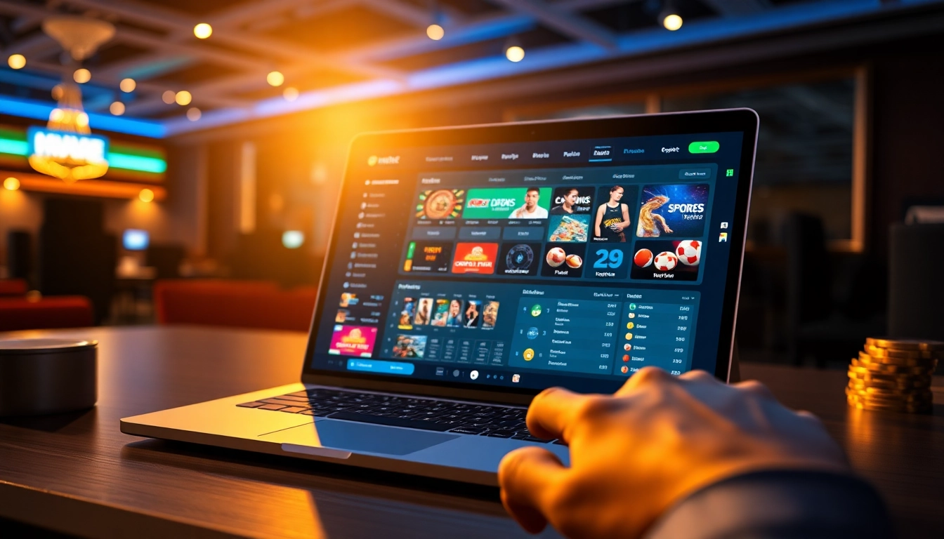 Engaging online gambling platform interface on http://hm88.blue/ with vibrant colors and interactive elements.