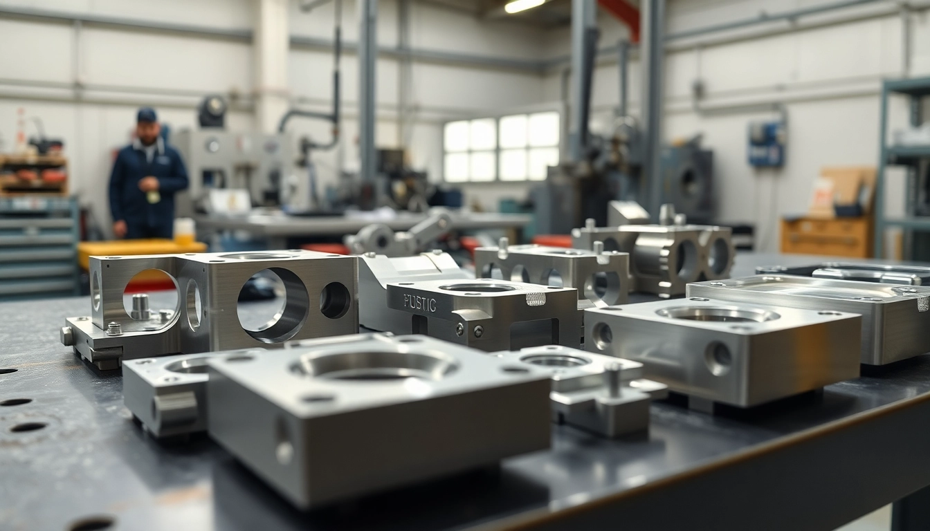 Showcasing aluminum prototypes crafted with precision and care on a workshop bench.