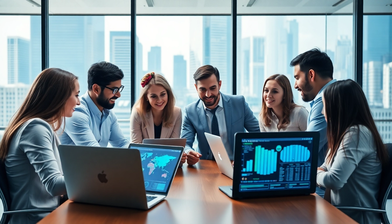 Utilizing AI for competitor analysis in a professional business environment with diverse analysts.