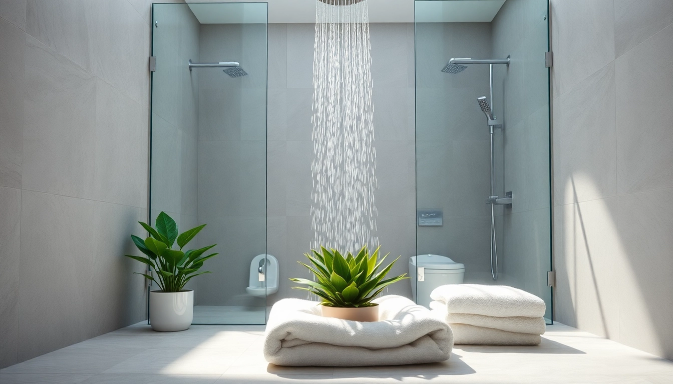 Experience elegant showers Australia with a luxurious glass-enclosed shower in a modern bathroom.