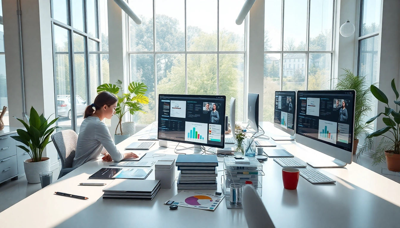 Engaging Edmonton web design studio with designers creating innovative digital solutions.