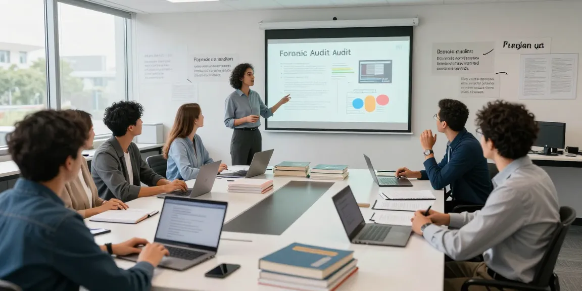 Pelatihan auditor forensik profesional di aafikotaserang.org dengan peserta mendiskusikan studi kasus.