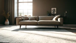 Showcase of a stylish sofa beds uk in a modern living room, highlighting comfort and design.