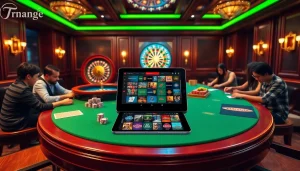 Engaging scene featuring Trang Chủ XX88 with poker chips, cards, and an elegant roulette wheel.