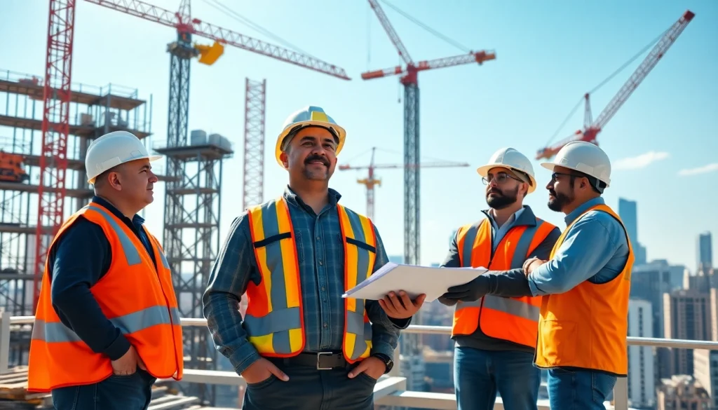 Visual representation of a Manhattan Commercial General Contractor actively overseeing a construction site.