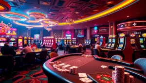 KJC AC 3 immersive casino experience with thrilling tables, dice, and slot machines.