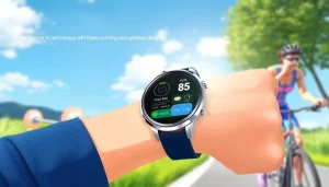 LC88 Smart Watch showcasing health metrics during an outdoor run