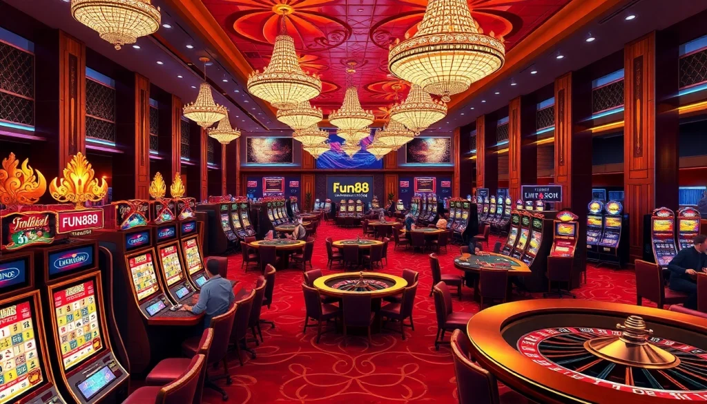 Experience the excitement of gambling at Fun88 link with vibrant gaming floors and engaging players.