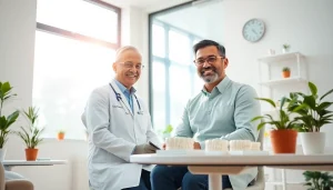 Affordable dental implants in Damansara with a friendly dentist consulting a patient.