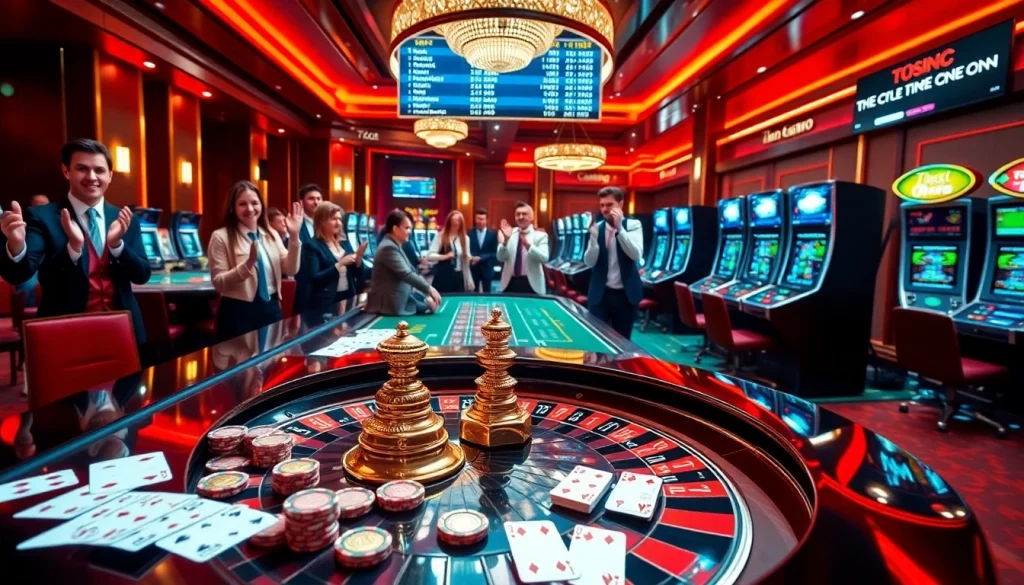 Experience thrilling gaming action at 7m cn with vibrant casino visuals showcasing roulette, poker, and betting excitement.