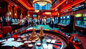 Experience thrilling gaming action at 7m cn with vibrant casino visuals showcasing roulette, poker, and betting excitement.