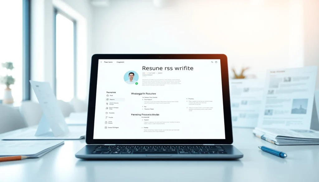 Create an eye-catching resume with a professional Resume Builder on a digital device.