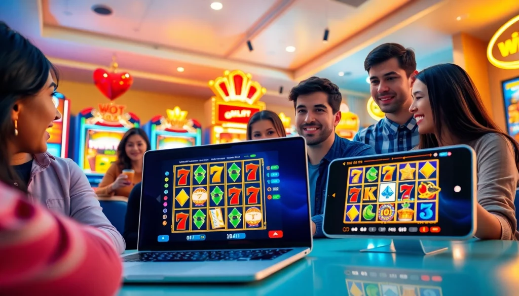 Exciting online slot hoki gaming experience with diverse players engaged in vibrant games.