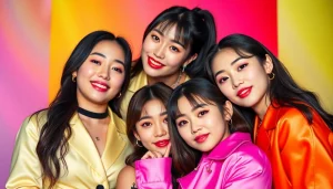 Captivating portrait of blackpink members displaying their vibrant styles and personalities.