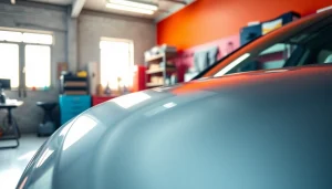 Experience exceptional car detailing Chattanooga with a polished vehicle showcased in a bright detailing garage.