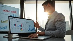 Analyze competitor pricing using data visualization tools for strategic insights.